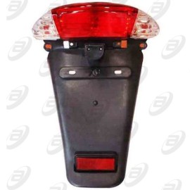 CALAVERA CON SALPICADERA TRASERA CON MICA ROJA 12 Vcc DS-150 14-21/DS-150NE 13-15/DS-125 05-09/DIABOLO-150 06-16/X-150 17-21/X-