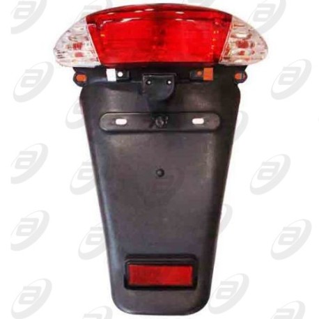 CALAVERA CON SALPICADERA TRASERA CON MICA ROJA 12 Vcc DS-150 14-21/DS-150NE 13-15/DS-125 05-09/DIABOLO-150 06-16/X-150 17-21/X-