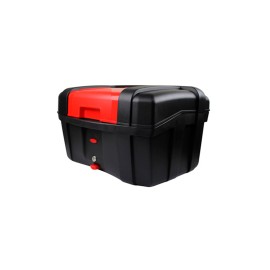 CAJA TRAS 40L TOMCAT NEGRA TAPA ROJO