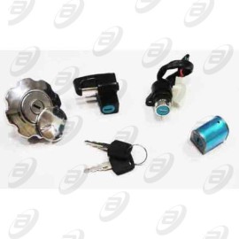 SWITCH INTERRUPTOR DE ENCENDIDO C /JUEGO DE LLAVES TAPON DE GASOLINA Y SEGURO DE ASIENTO 12 Vcc DT-125 CLASICA 17 / DT-125 DELI