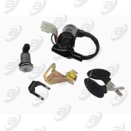 SWITCH INTERRUPTOR DE ENCENDIDO Y SEGURO DE ASIENTO 12 Vcc CON JUEGO DE LLAVES AT-110 NEGRA 16-17 / AX-110 16 / XT-110 11-15 / 