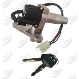 SWITCH INTERRUPTOR DE ENCENDIDO C/ JUEGO DE LLAVES 12 Vcc CS 125 14-17 / CITY-125 08-13 /DS 150 14-17 /DS 150 NEGRO 13-15 / DIA