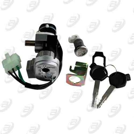 SWITCH INTERRUPTOR C/ JUEGO DE LLAVES Y SEGURO DE ASIENTO 12 Vcc DSG-125 17-19 / VGO-125 15-17