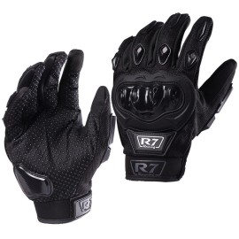 GUANTES VEL R7 RACING S NEGRO R7-1 TOUCH/LIMPIADOR MICA