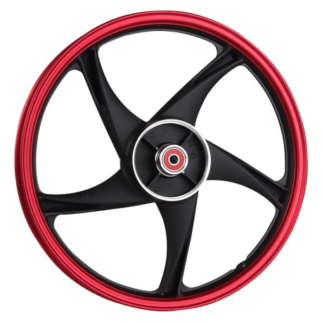 RIN TRAS ALUMINIO NEGRO- ROJO AT110 RT