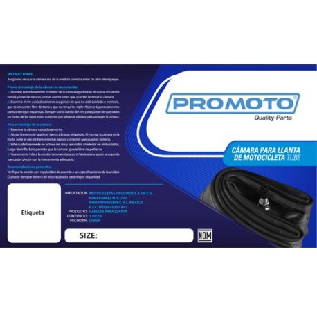 CAMARA PROMOTO 275 - 300- 18
