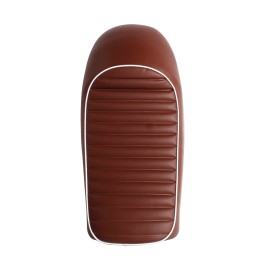 ASIENTO CAFE RACER CAFE OSCURO BORDE BCO